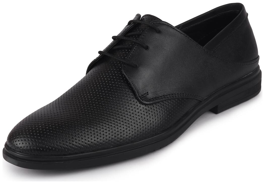 

FAUSTO Men Black Derby Formal Shoes - FST KI-9022 BLACK