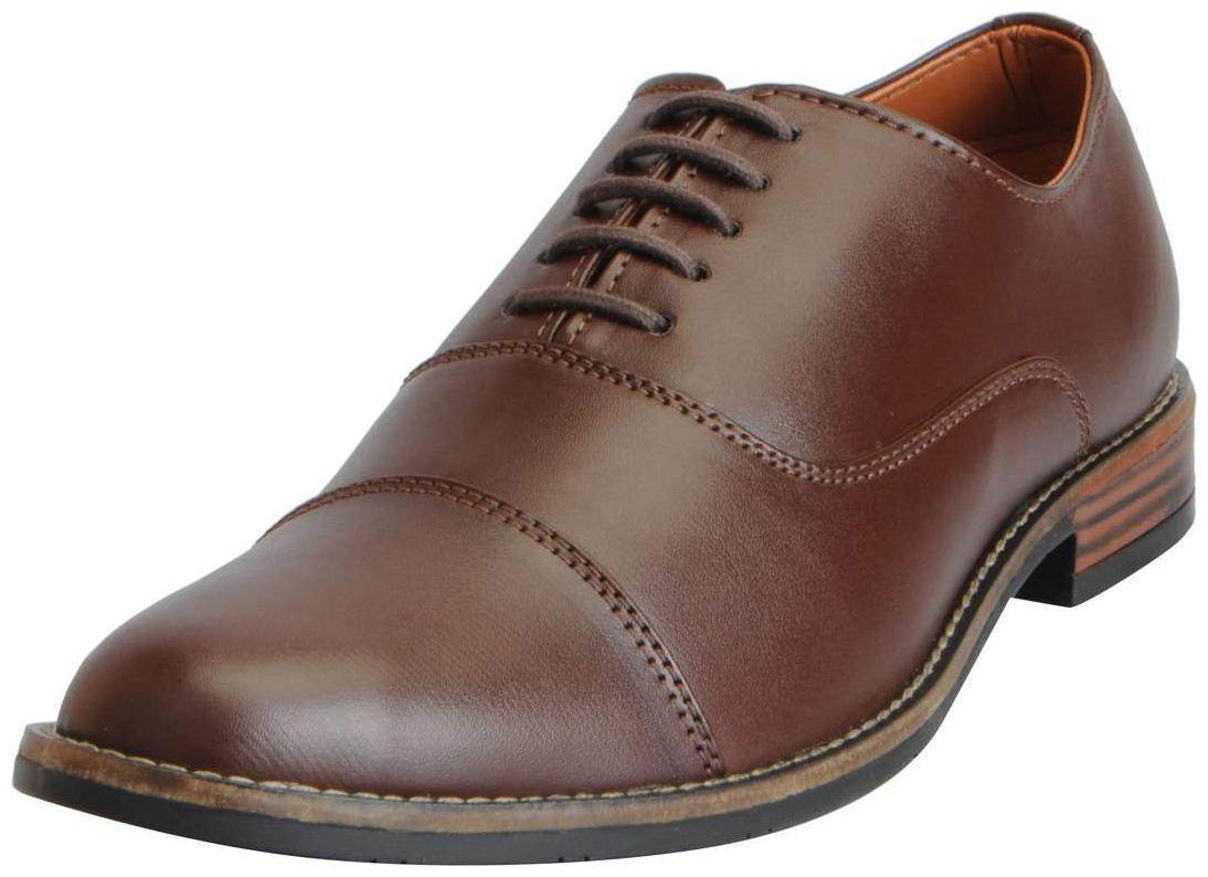 Fausto Men's Brown Formal Lace Up Derby Shoes by Fashos