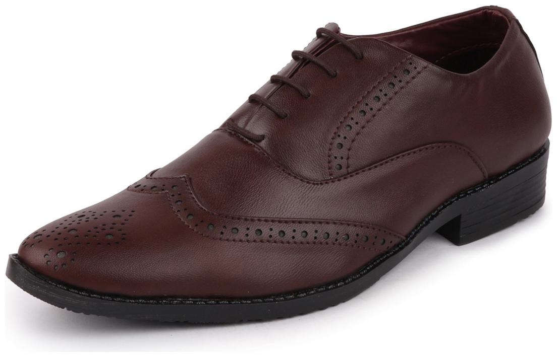 

FAUSTO Men Brown Brogues Formal Shoes - FST KI-9013 BROWN
