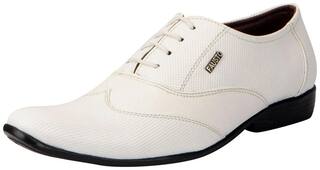 FAUSTO Men's White Derby Shoes