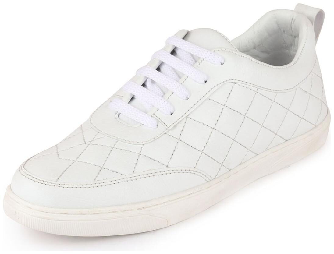 

FAUSTO Classic Lace Up Sneakers Men White Classic Sneakers - Fst ki-4005 white