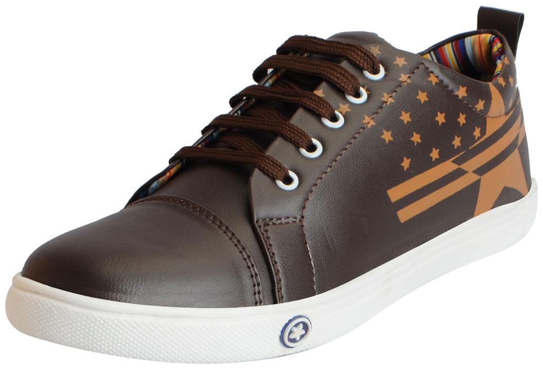 

FAUSTO Men Brown Classic Sneakers - Fst kf-2006 brown