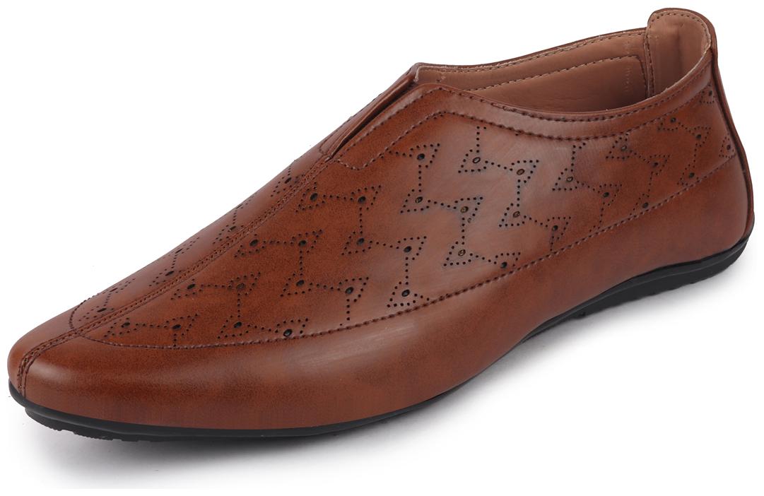 

FAUSTO Men s Brown Ethnic Shoe Style Juttis Mojaris