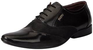 FAUSTO Men's Black Derby Shoes