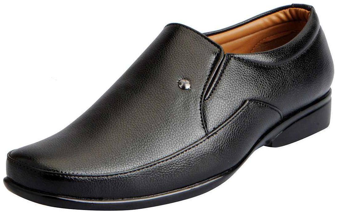 

Fausto Men s Black Formal Slip On Shoes