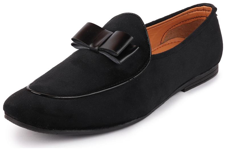

FAUSTO Men Black Slip-On Formal Shoes - FST 3865 BLACK - FST 3865 BLACK