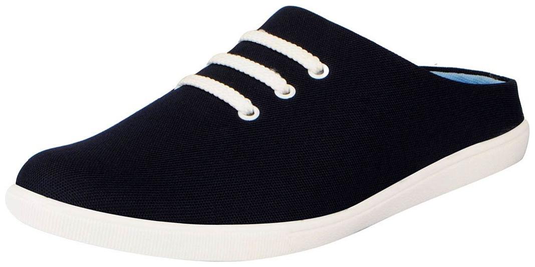 

FAUSTO Navy Blue Men s Canvas Slip On