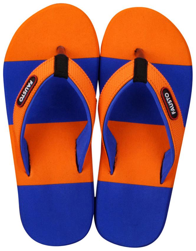 

FAUSTO Orange Men s Flip-Flops