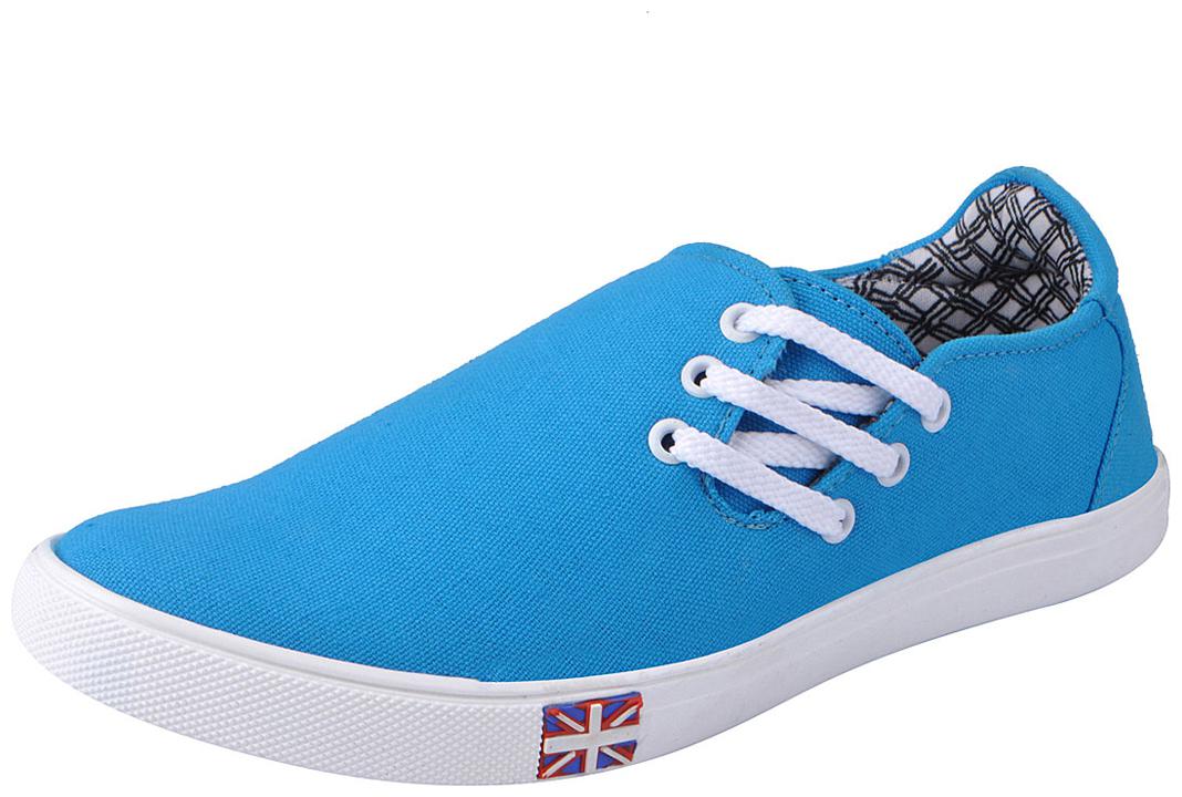 

FAUSTO Sky Blue Men s Casual Side Lace up