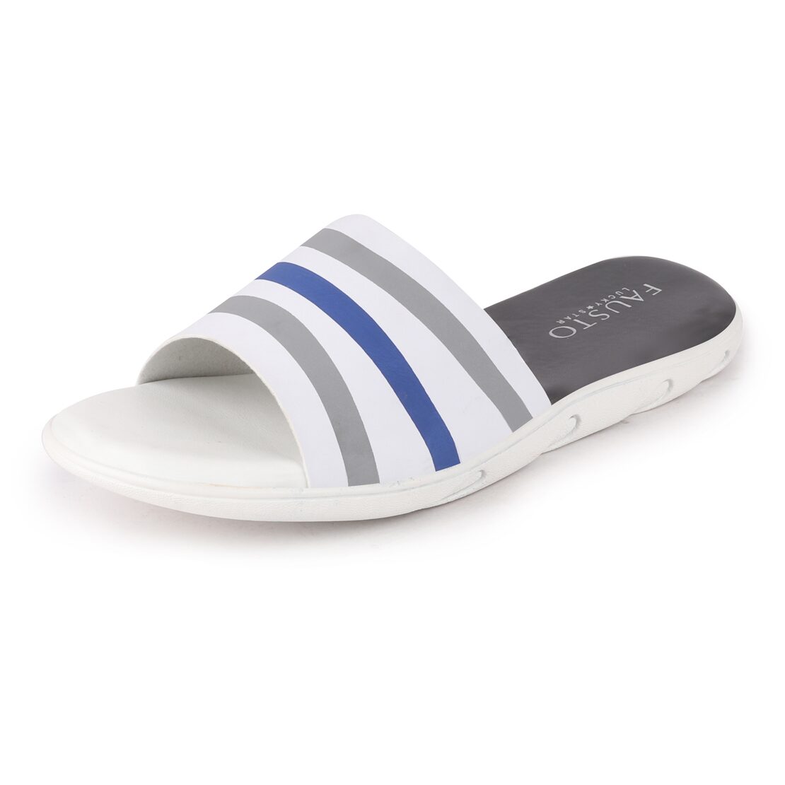 

FAUSTO Men White Sliders - 1 Pair