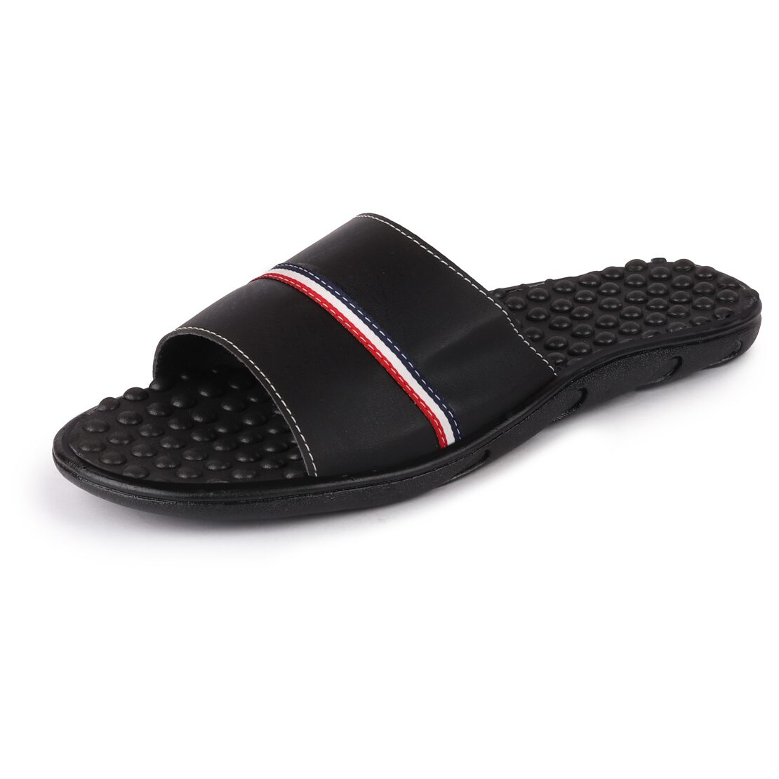 

FAUSTO Men Black Sliders - 1 Pair