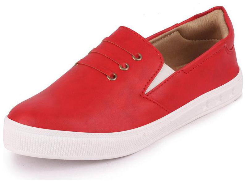 

FAUSTO Women Red Slip-On Shoes