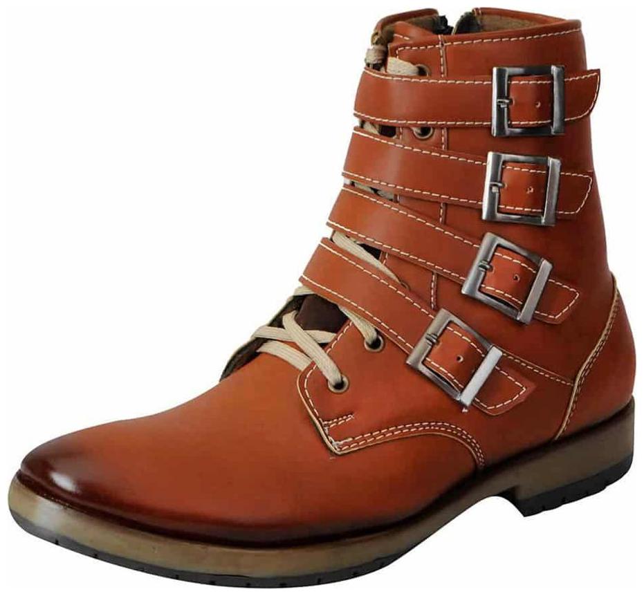 

FAUSTO Men Tan Ankle Boots - FST KF-939 TAN