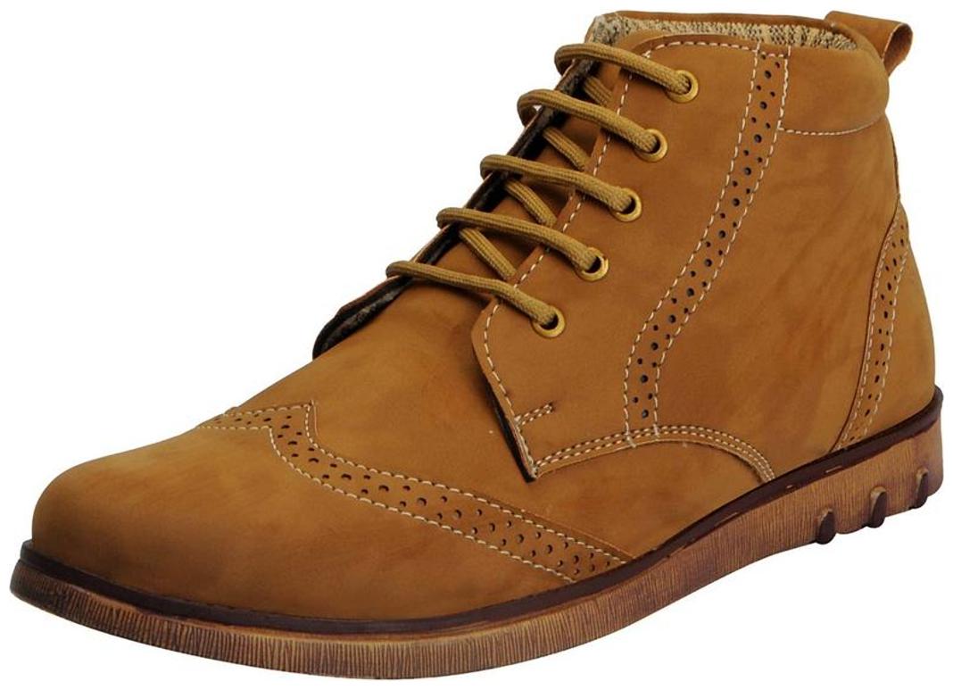 

FAUSTO Men Brown Ankle Boots - FST KF-7674 TAN