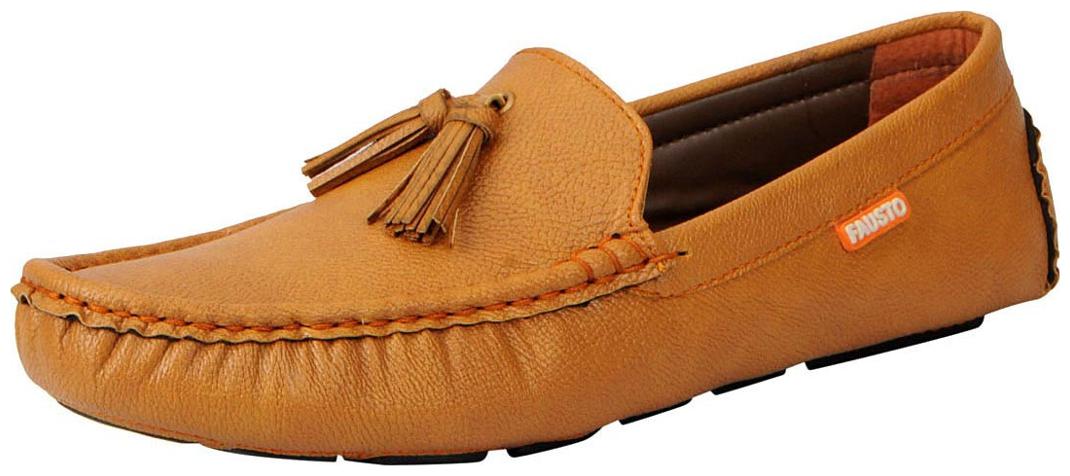 

FAUSTO Men Tan Loafers - FST 3538 TAN
