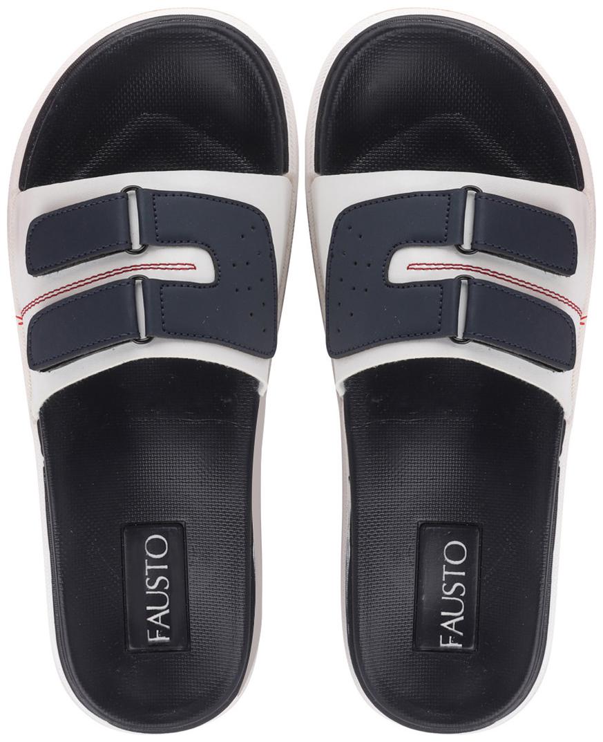 

FAUSTO Men White Sliders - 1 Pair