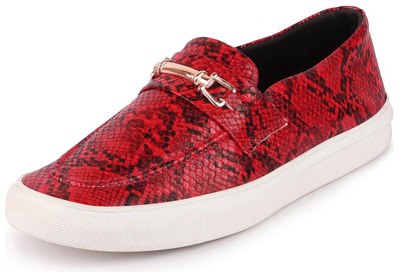 

FAUSTO Women Red Loafers