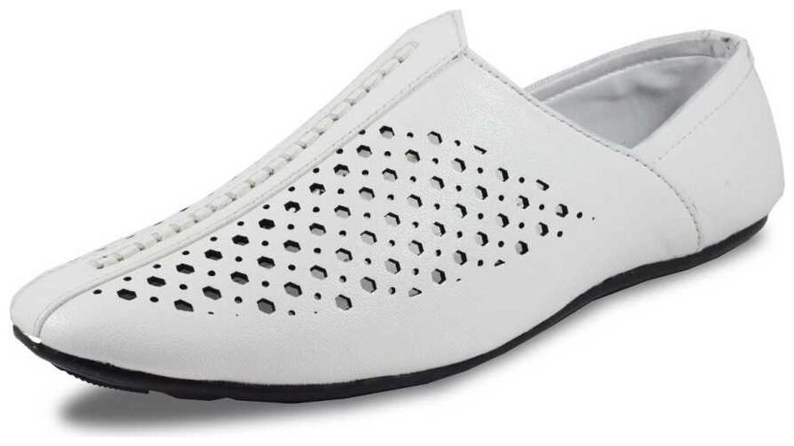 

FEETNEAT Men White Shoe-Style Sandals