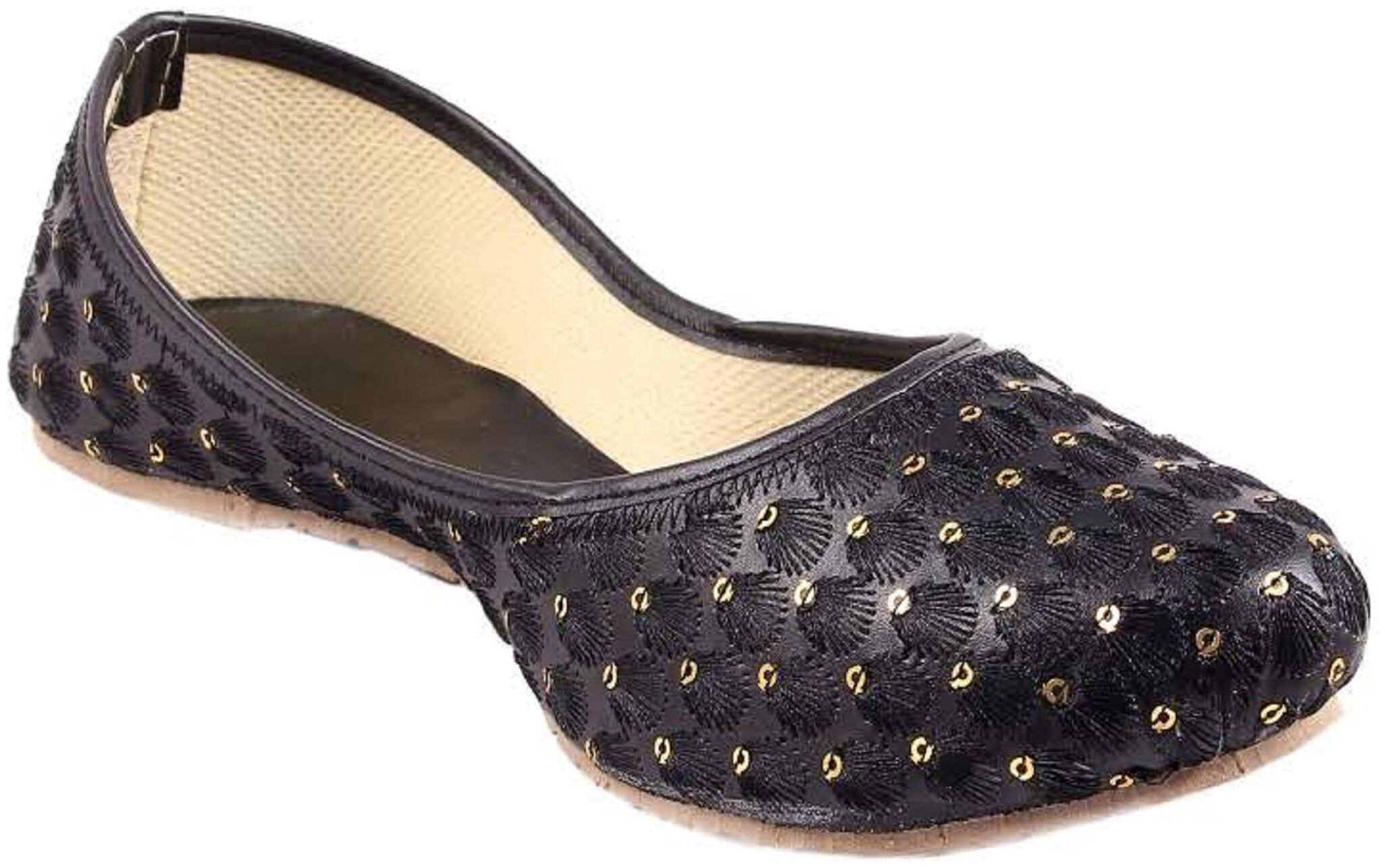 

Femmecrafts Women s Black Ethnic Juti Mojari for Women and Girls
