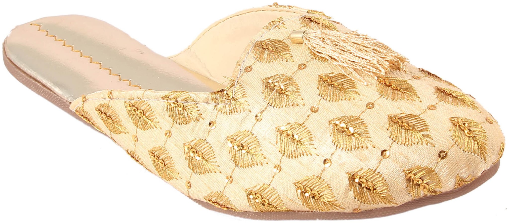 

FEMMECRAFTS Women Gold Mules