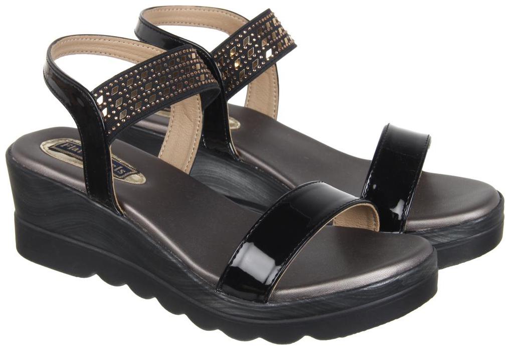 

Flat n Heels Women Black Wedges