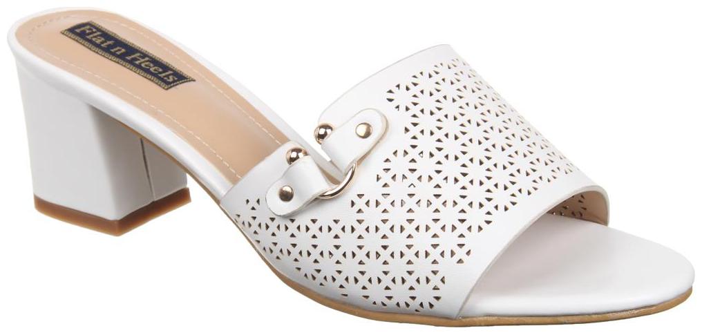 

Flat n Heels Women White Pumps