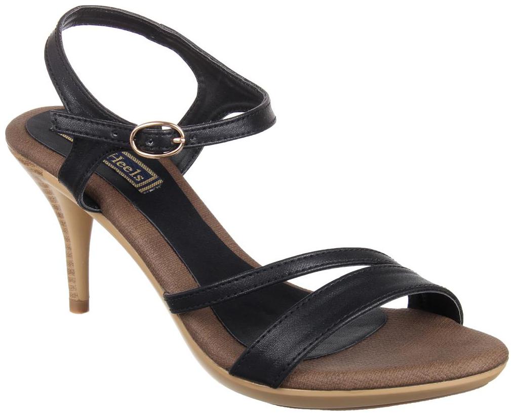 

Flat n Heels Women Black Heeled Sandals