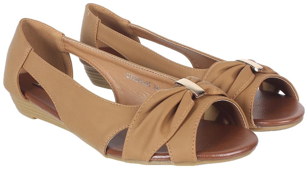 

Flat n Heels Women Tan Open Toe Flats