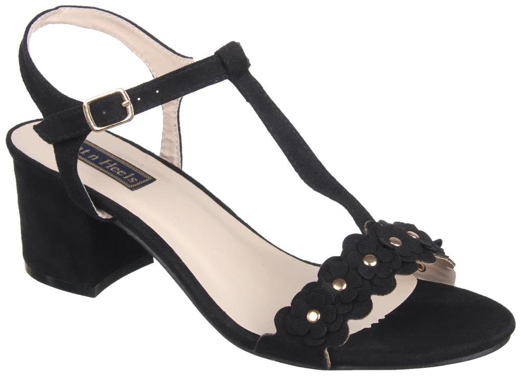 

Flat n Heels Women Black Heeled Sandals