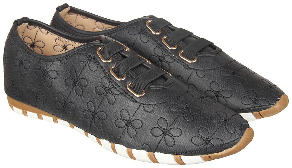 

Flat n Heels Women Black Slip-On Shoes