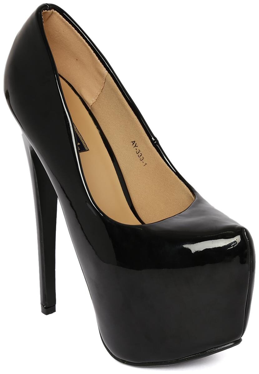 

Flat n Heels Heels Patent Leather Women Black