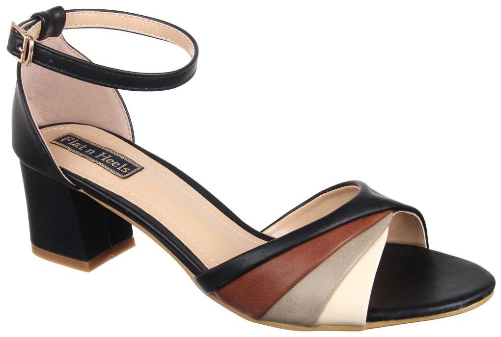 

Flat n Heels Women Black Heeled Sandals