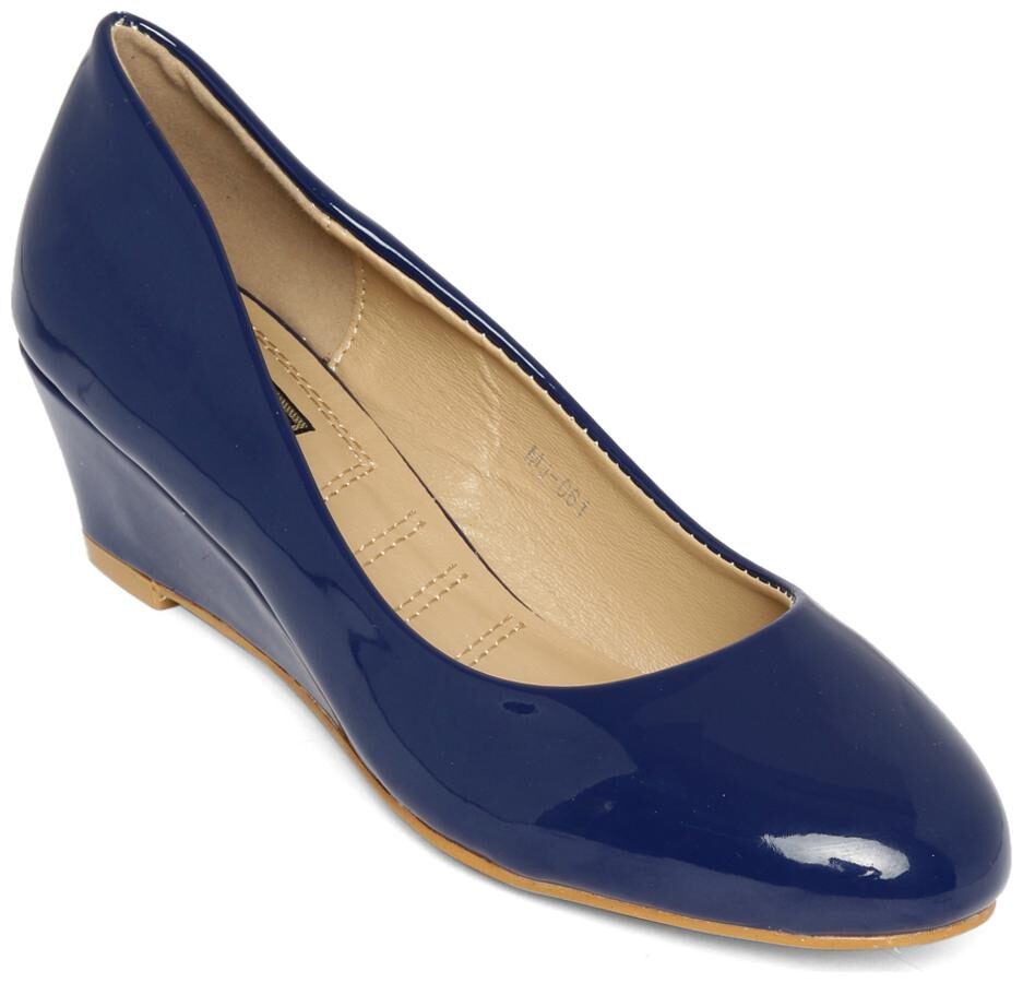 

Flat n Heels Navy Wedges
