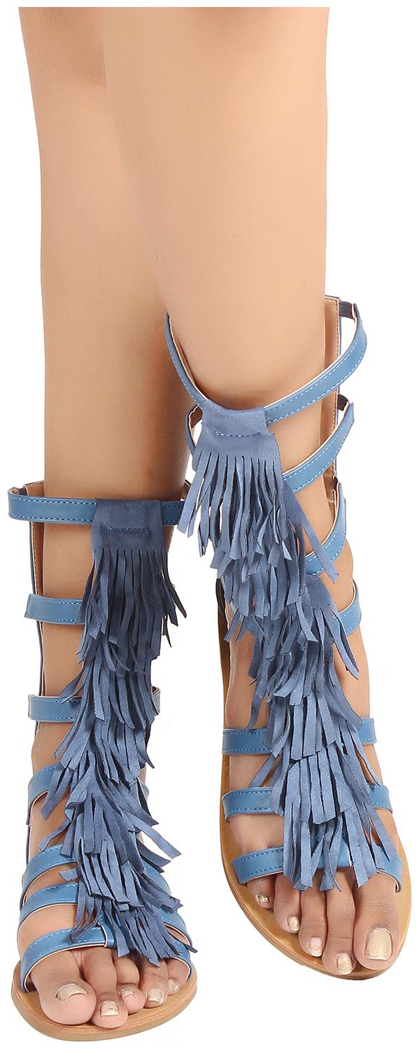 

Flat n Heels Women Blue Gladiators