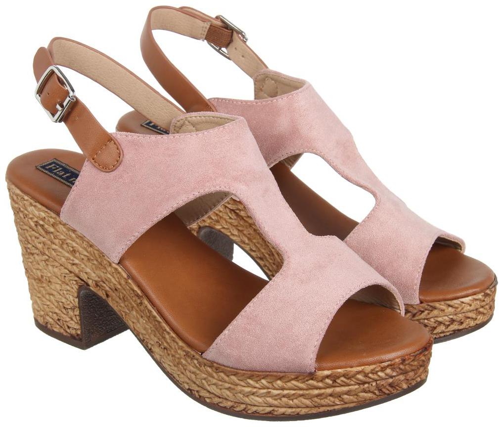

Flat n Heels Women Pink Heeled Sandals