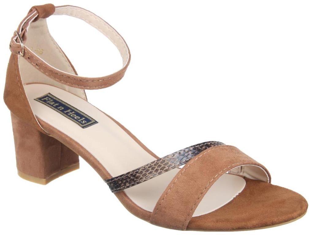 

Flat n Heels Women Tan Heeled Sandals