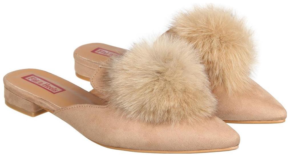 

Flat n Heels Women Beige Mules