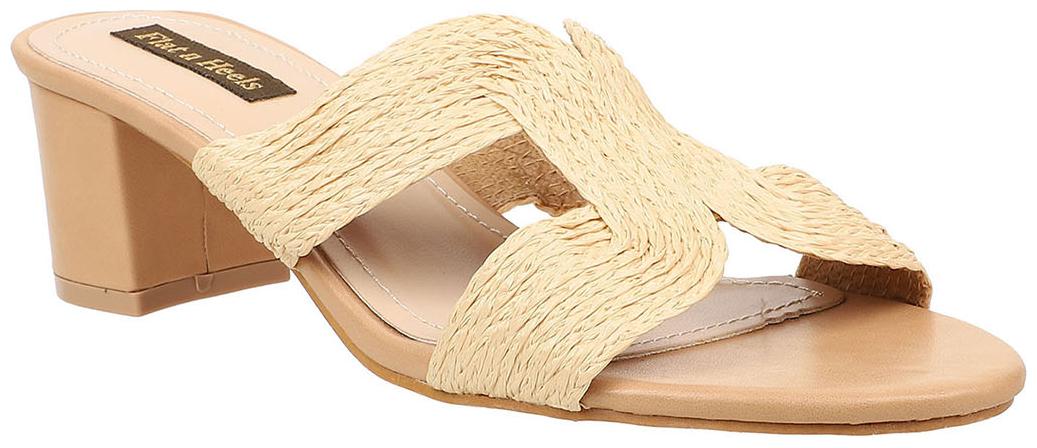 

Flat n Heels Women Beige Heeled Sandals