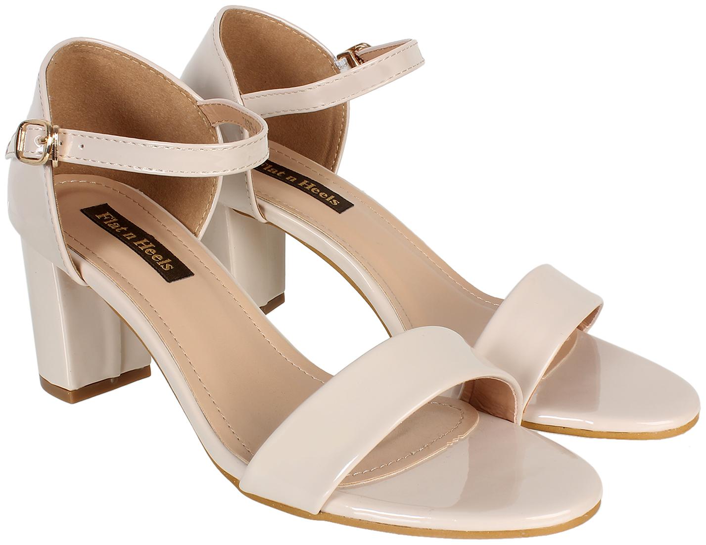 

Flat n Heels Women Beige Heeled Sandals