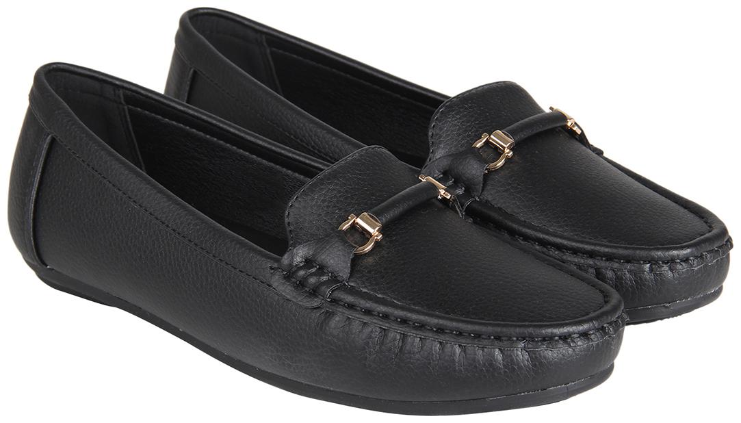 

Flat n Heels Women Black Loafers