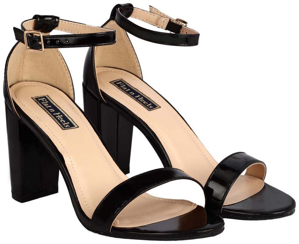 

Flat n Heels Women Black Heeled Sandals