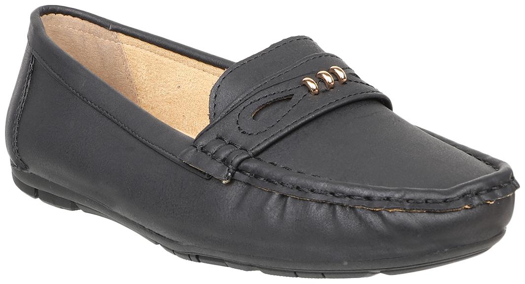 

Flat n Heels Women Black Loafers