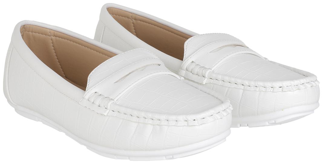 

Flat n Heels Women White Loafers