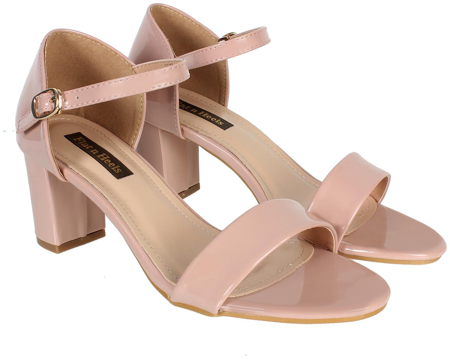 

Flat n Heels Women Pink Heeled Sandals