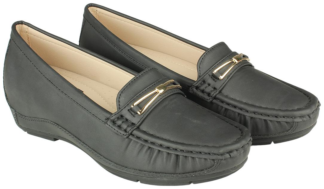 

Flat n Heels Women Black Loafers
