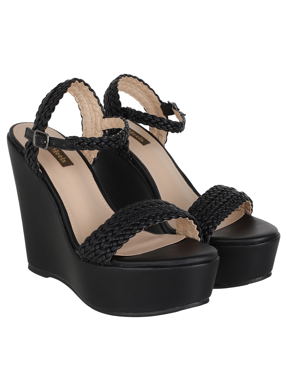 

Flat n Heels Women Black Wedges