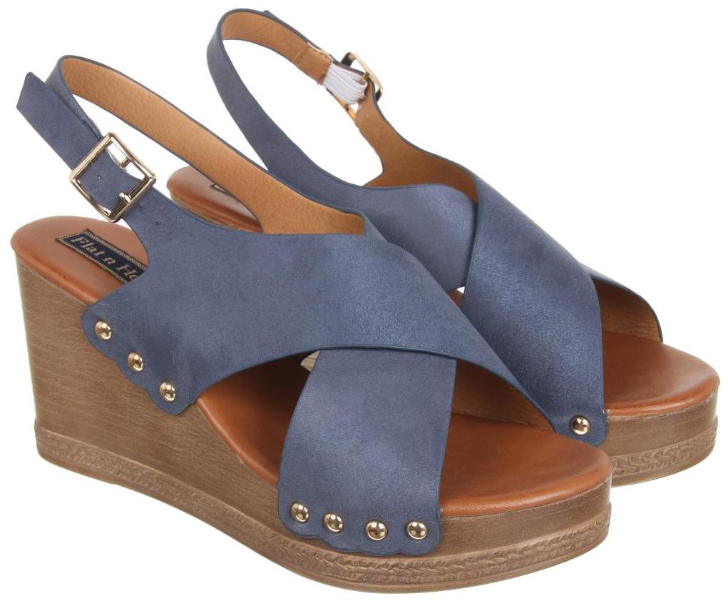 

Flat n Heels Women Blue Wedges