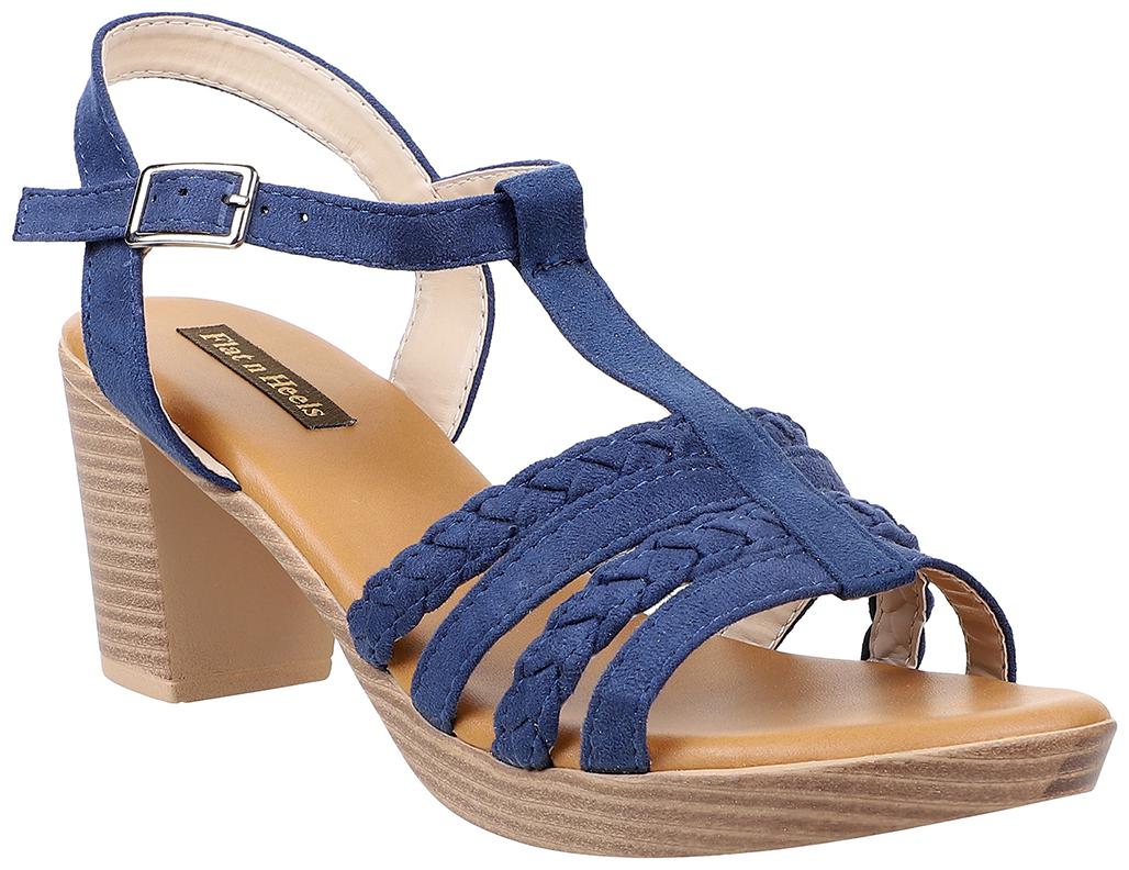 

Flat n Heels Women Navy Blue Heeled Sandals