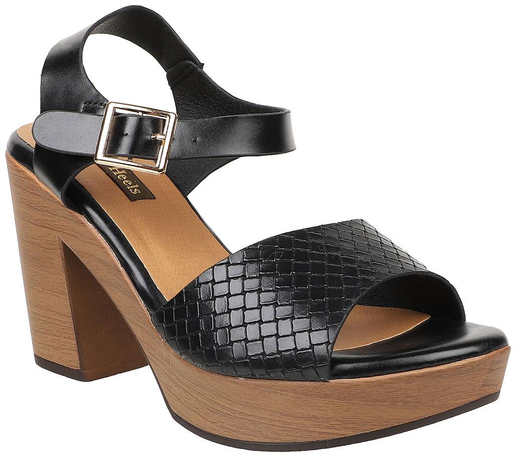 

Flat n Heels Women Black Heeled Sandals