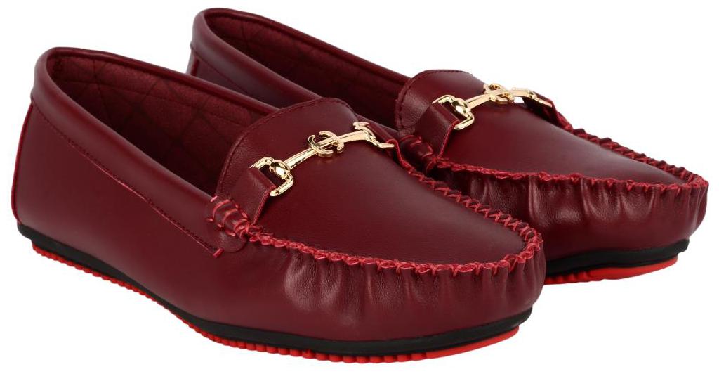 

Flat n Heels Maroon Loafers For Women